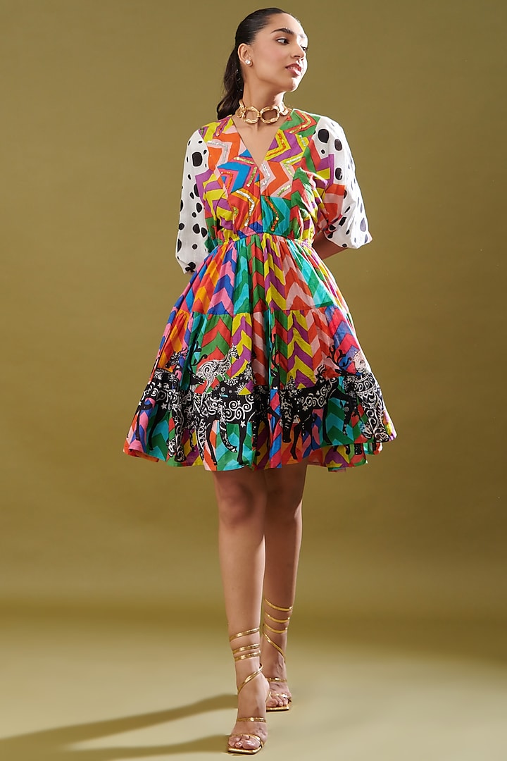 Multi-Colored Cotton Printed Dress by Cin Cin at Pernia's Pop Up Shop