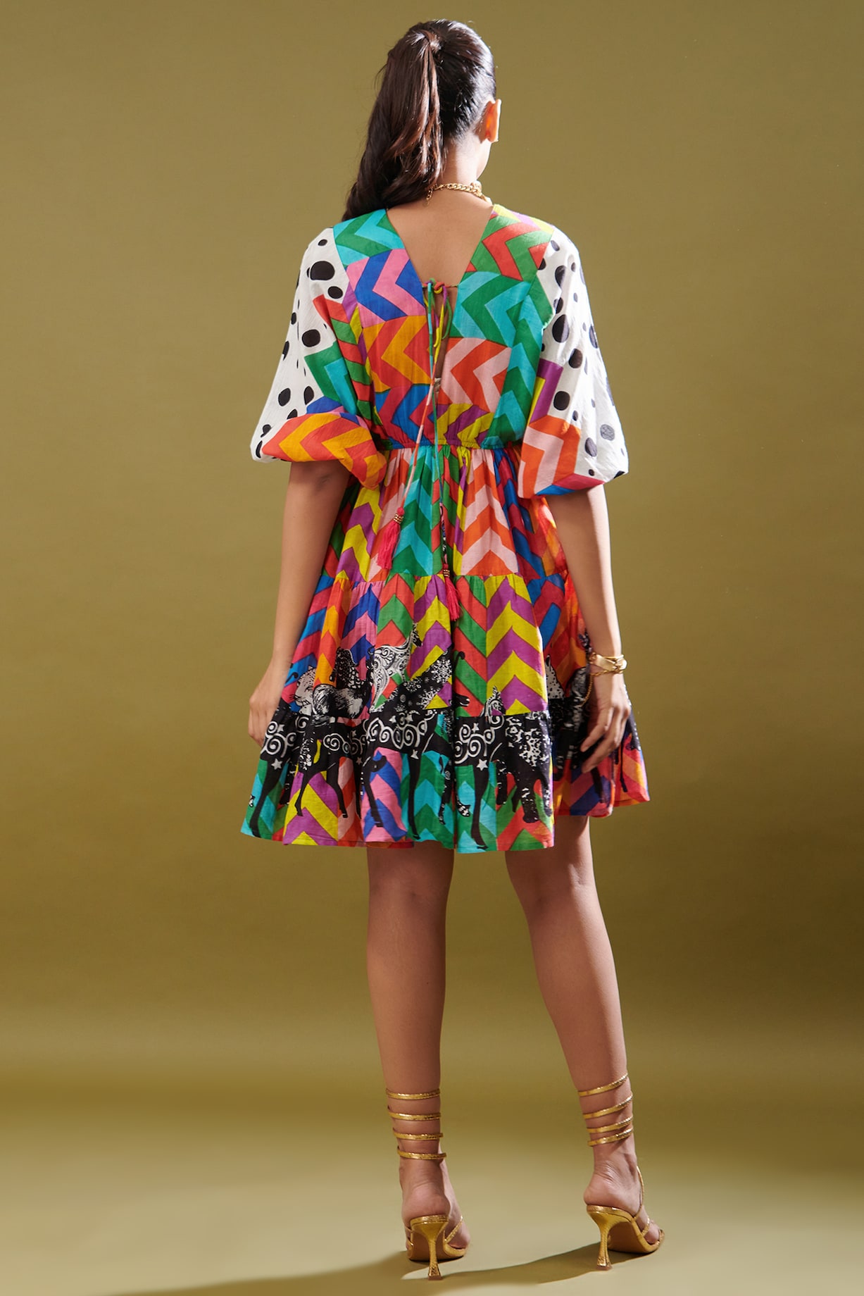 Multicolor Cotton Printed Dress