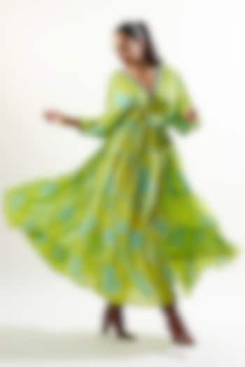 Lime Green Cotton Maxi Dress by Cin Cin at Pernia's Pop Up Shop