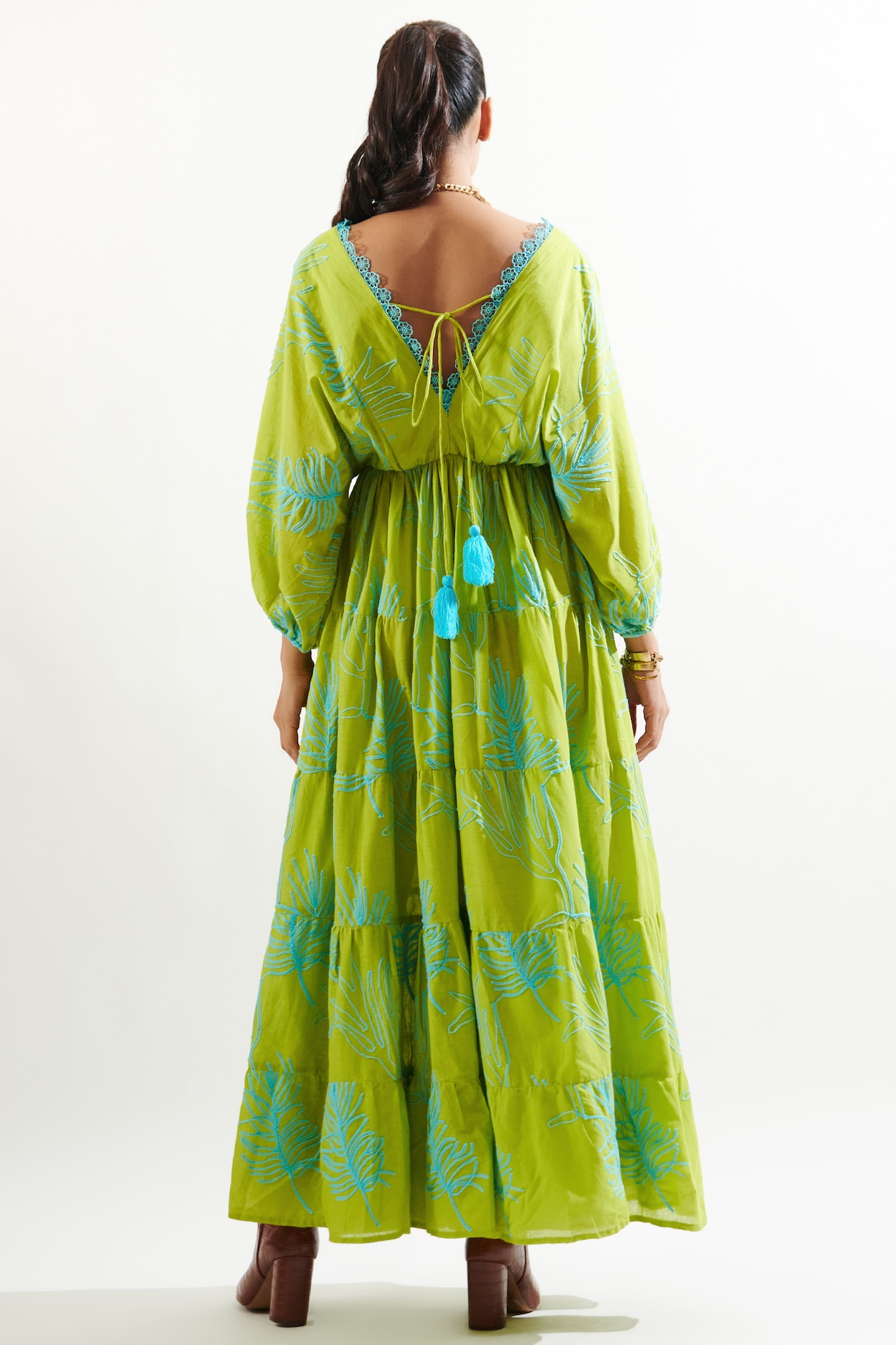 Color Pop Lime Green Maxi Dress