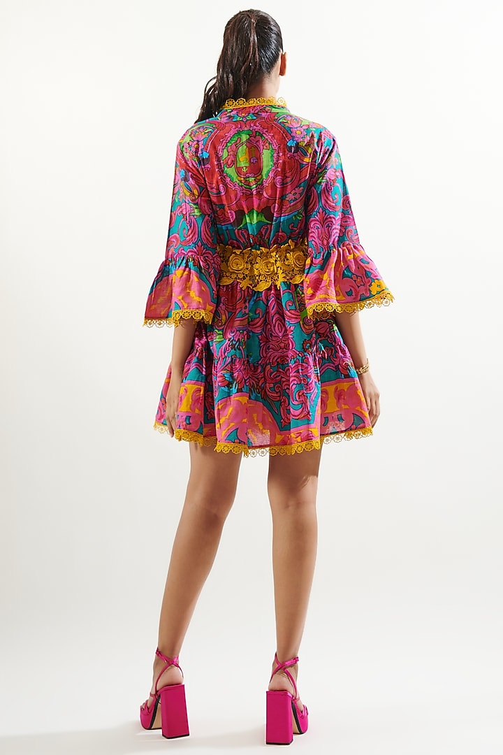 Magenta Pink Cotton Floral Printed Summer Dress by Cin Cin at Pernia's Pop Up Shop