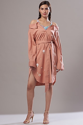 Blush Pink Poplin Dress by Cin Cin