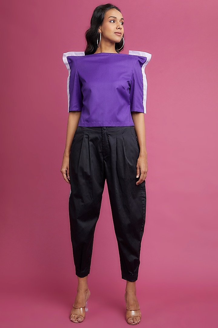 Purple Egyptian Cotton Top by The Circus by Sana Shah Bhattad