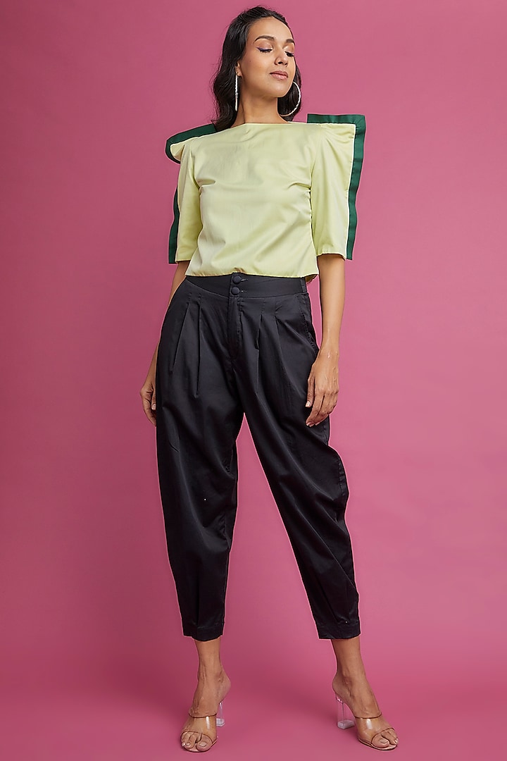 Mint Green Egyptian Cotton Top by The Circus by Sana Shah Bhattad