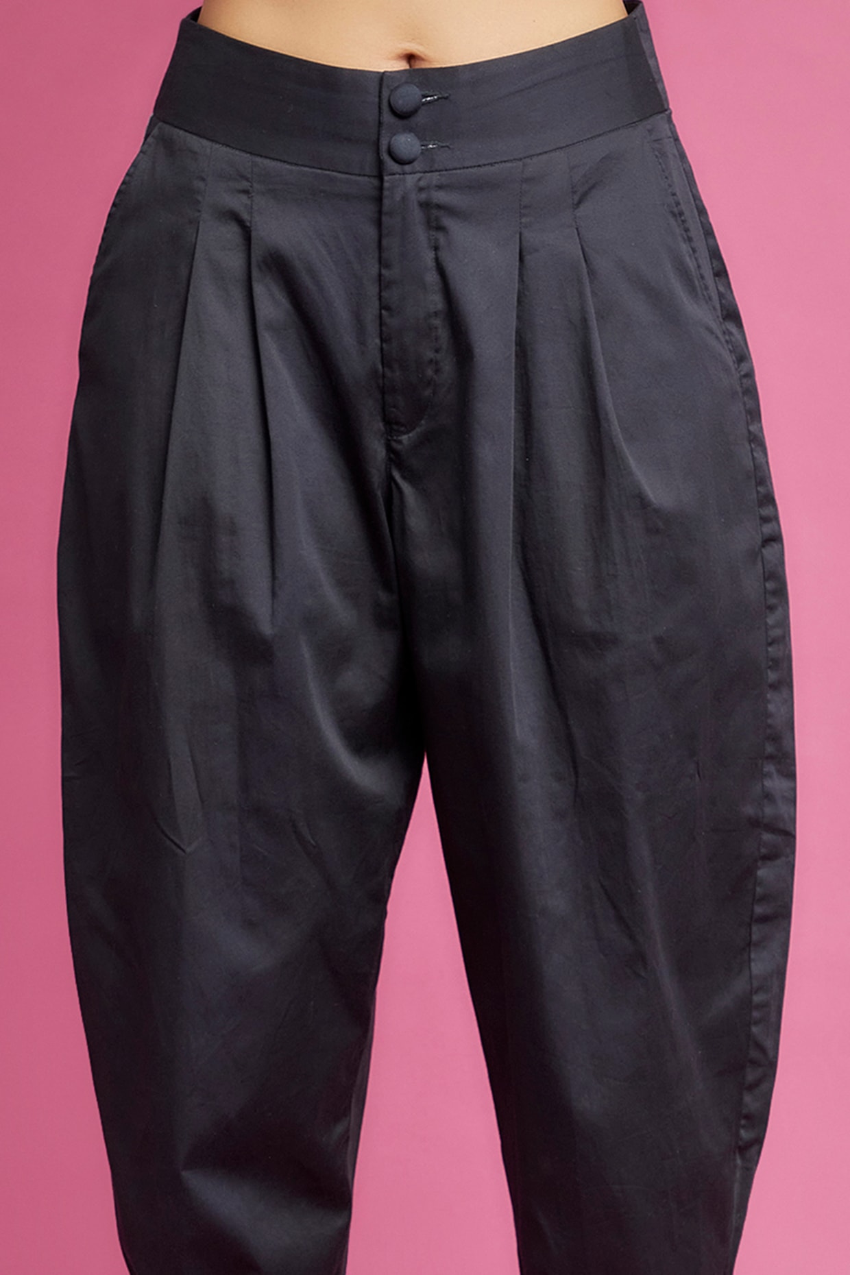 Paisley Printed Balloon Pants Black Plus Size Cotton Trousers in Black One  Size | Balloon pants, Paisley print, Black pants