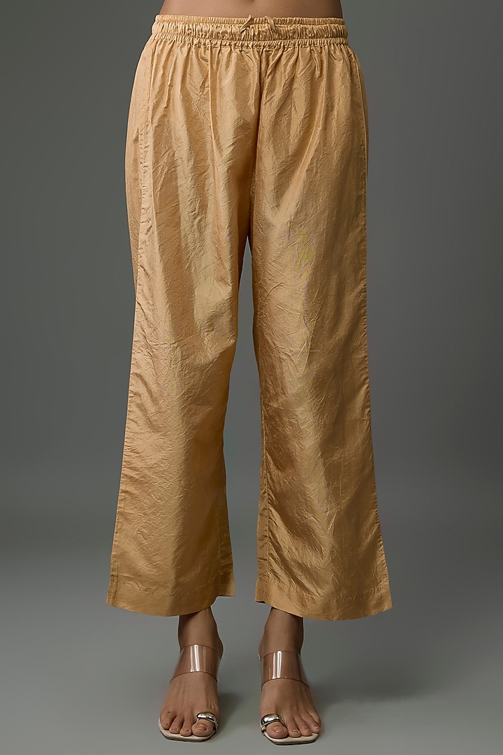 Beige Silk Georgette Co-Ord Set by CoralbySeema at Pernia's Pop Up Shop