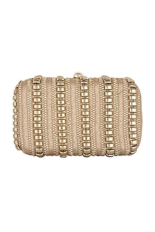 Gold Metal Chain Embroidered Clutch Design by Clutch'D at Pernia's Pop ...