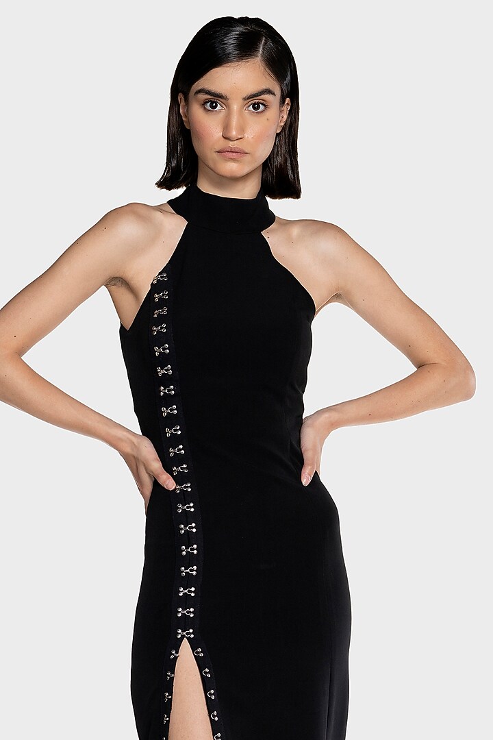 Black Viscose Summer Dress by CILVR at Pernia's Pop Up Shop