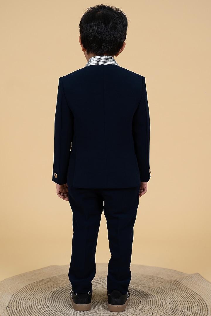 Black Sandwash Blazer Set For Boys by Little Boys Closet at Pernia's Pop Up Shop