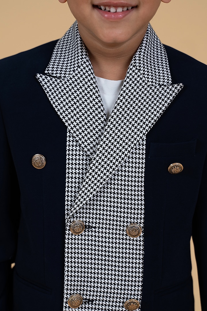 Black Sandwash Blazer Set For Boys by Little Boys Closet at Pernia's Pop Up Shop
