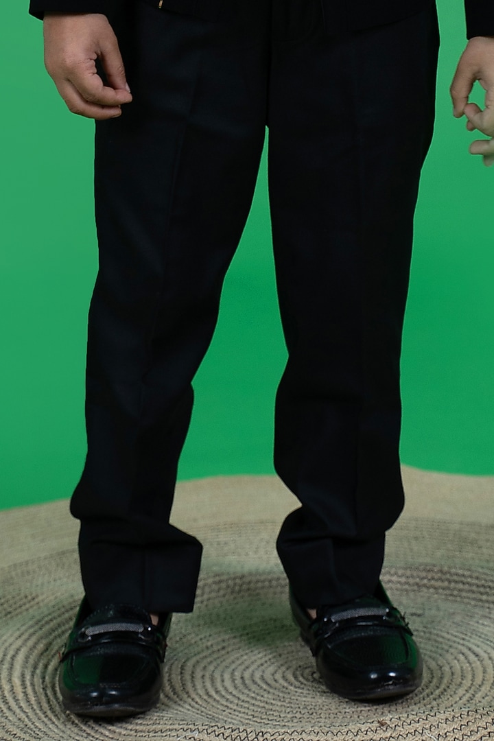 Black Sandwash Tuxedo Set For Boys by Little Boys Closet at Pernia's Pop Up Shop