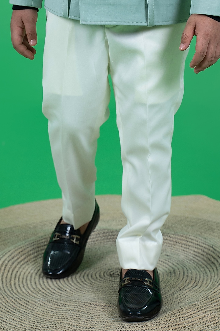 Light Green Suiting Jacket Set For Boys by Little Boys Closet at Pernia's Pop Up Shop