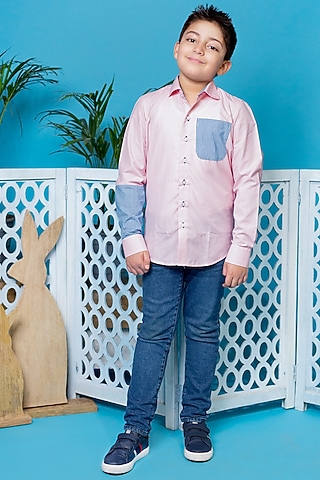 Pink Checkered Shirt For Boys by Little Boys Closet
