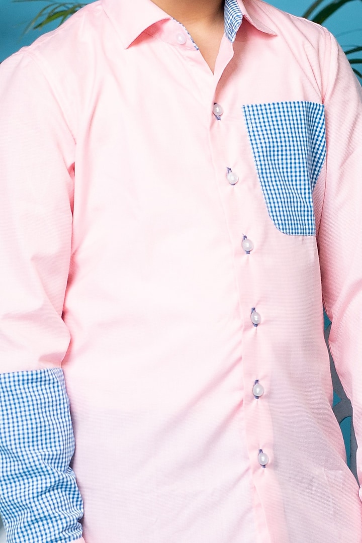 Pink Checkered Shirt For Boys by Little Boys Closet at Pernia's Pop Up Shop