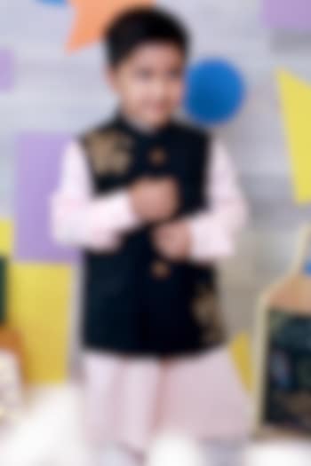 Black Waistcoat Set For Boys by Little Boys Closet at Pernia's Pop Up Shop
