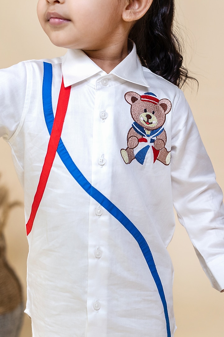 Beige Cotton Suiting Pant Set For Boys by Little Boys Closet at Pernia's Pop Up Shop
