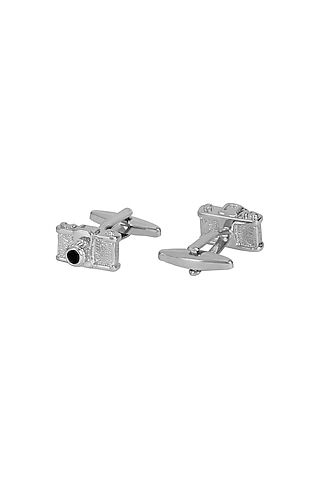 Silver & Black Photography Cufflinks by Closet Code