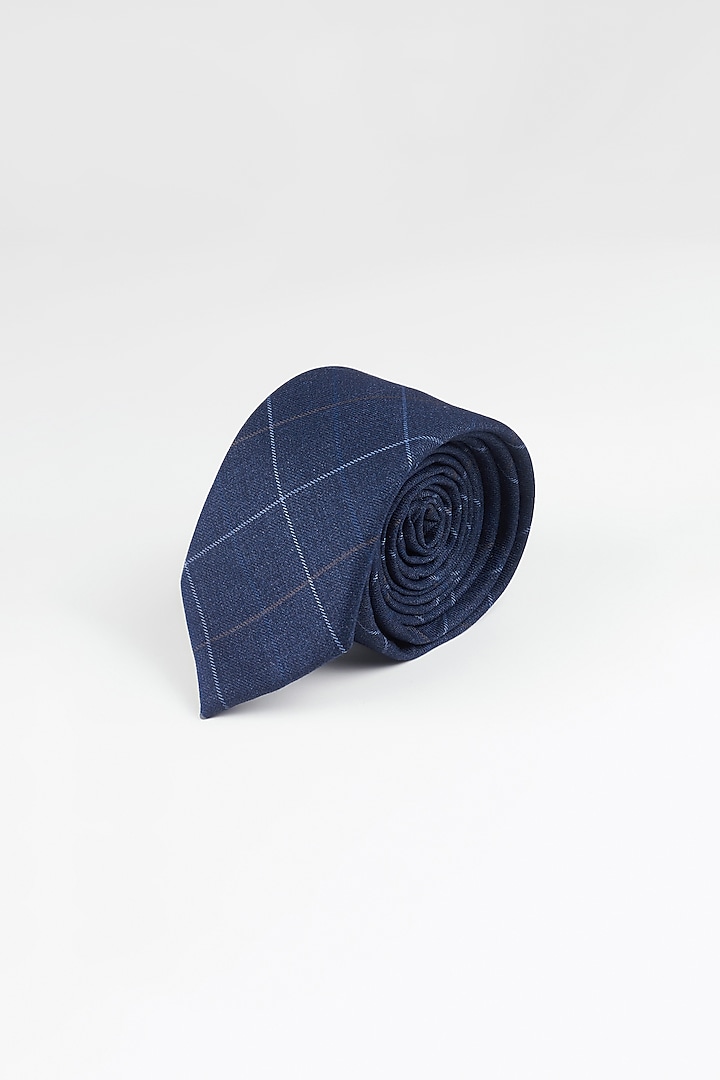 Cobalt Blue Plaid Tie by Closet Code