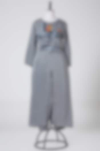 Grey Hand Painted Cupro Pant Set by CLOS at Pernia's Pop Up Shop