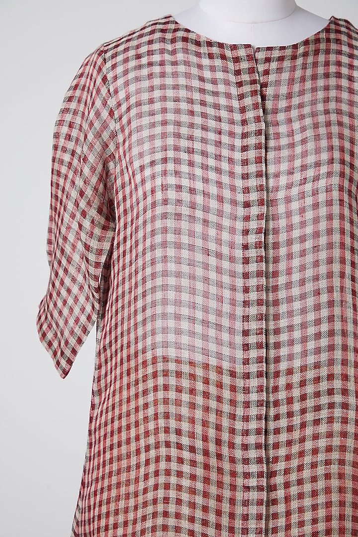 Red & Orange Printed Kurta Set by CLOS at Pernia's Pop Up Shop