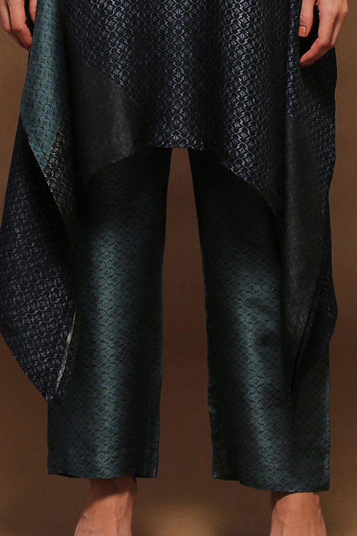 Prestige Blue & Lake Blue Dupion Silk Kaftan Set by CLOS at Pernia's Pop Up Shop