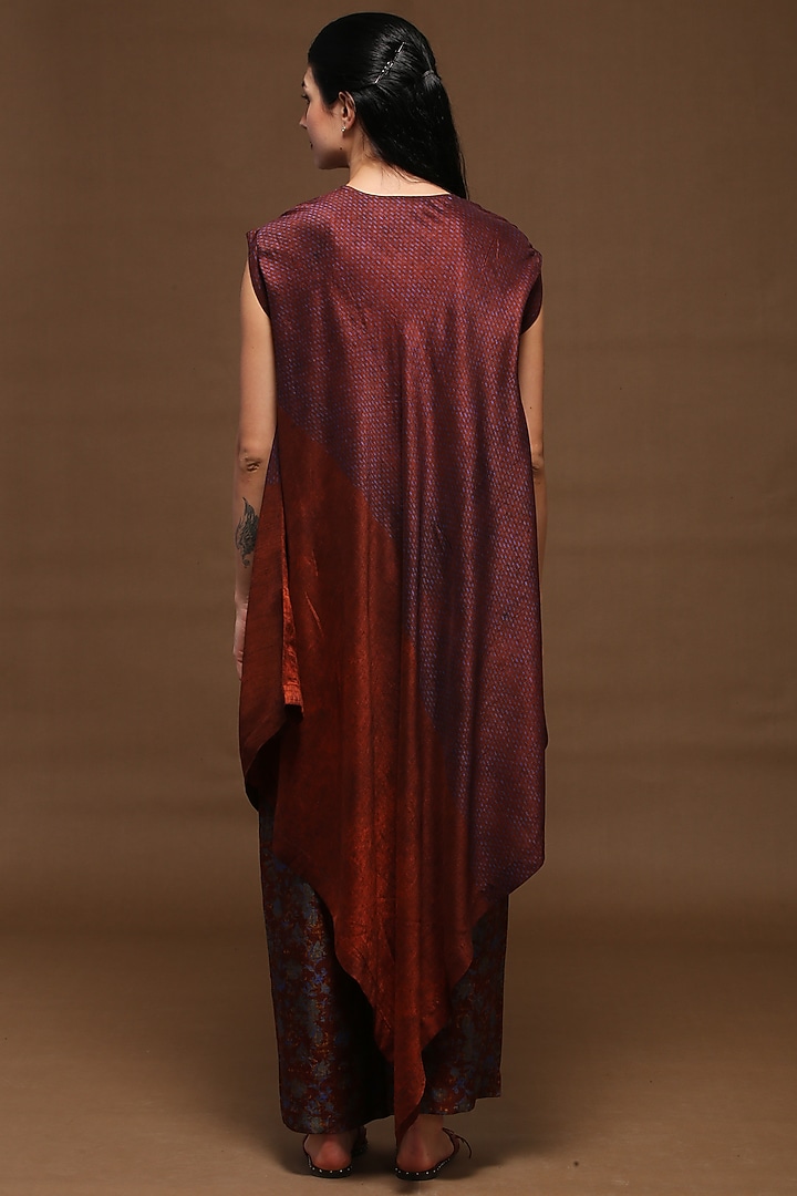Berry Wine Dupion Silk Tunic Set by CLOS at Pernia's Pop Up Shop