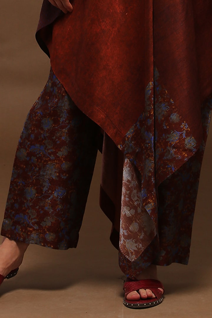 Berry Wine Dupion Silk Tunic Set by CLOS at Pernia's Pop Up Shop