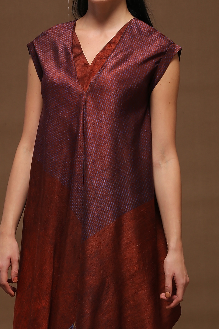 Berry Wine Dupion Silk Tunic Set by CLOS at Pernia's Pop Up Shop