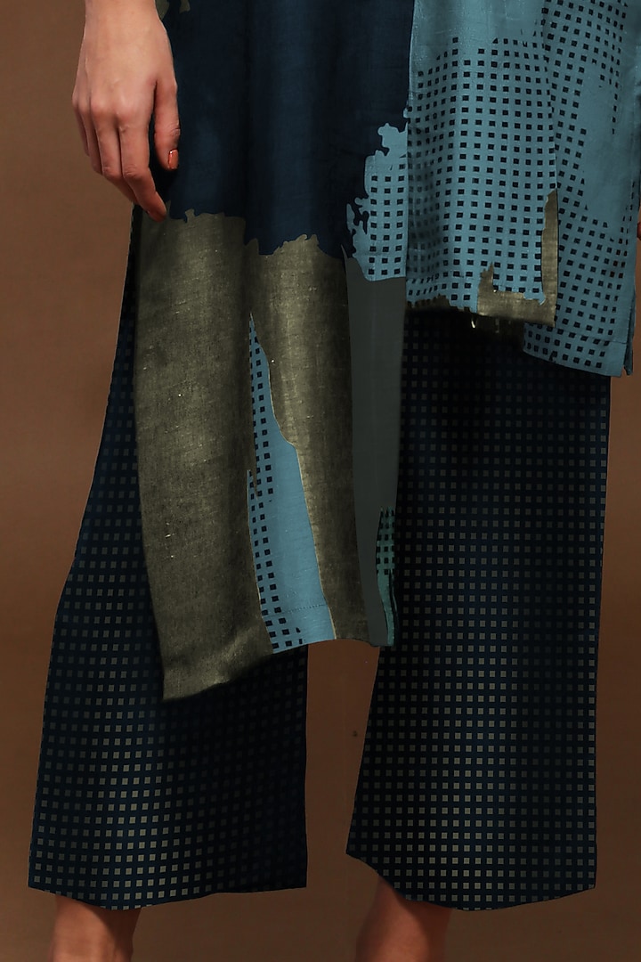 Nile Blue Pleated Tunic Set by CLOS at Pernia's Pop Up Shop