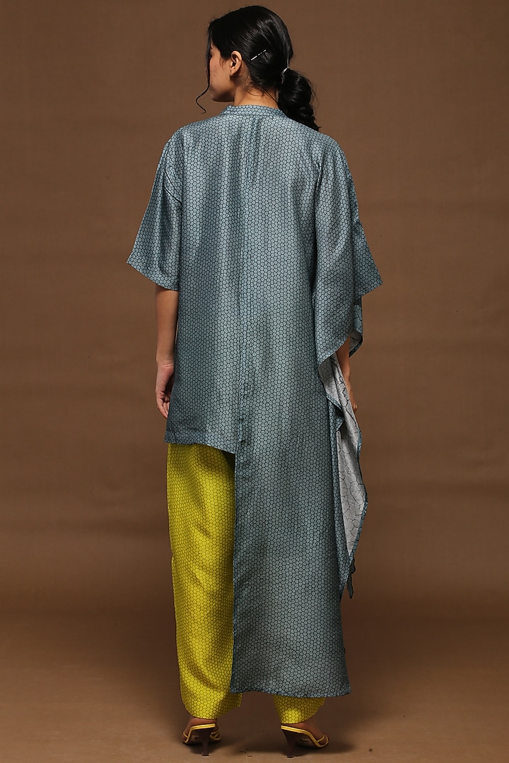 Blue Asymmetrical Tunic Set by CLOS at Pernia's Pop Up Shop