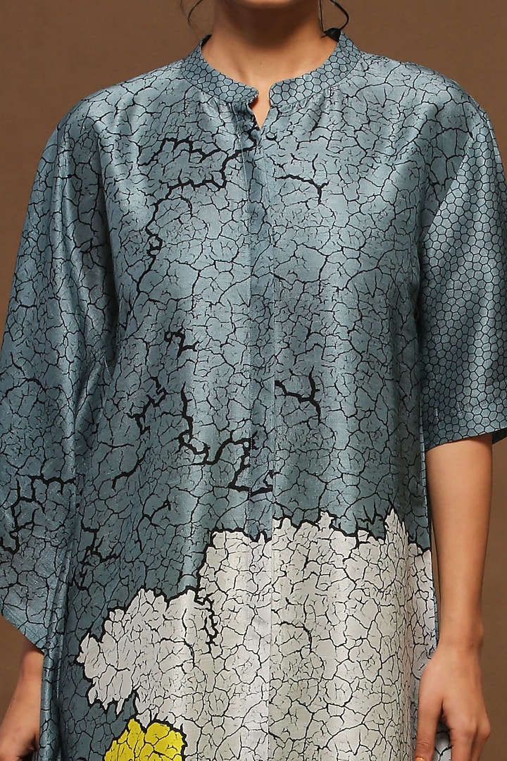 Blue Asymmetrical Tunic Set by CLOS at Pernia's Pop Up Shop