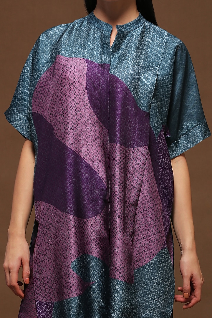 Old Mauve Printed Tunic Set by CLOS at Pernia's Pop Up Shop