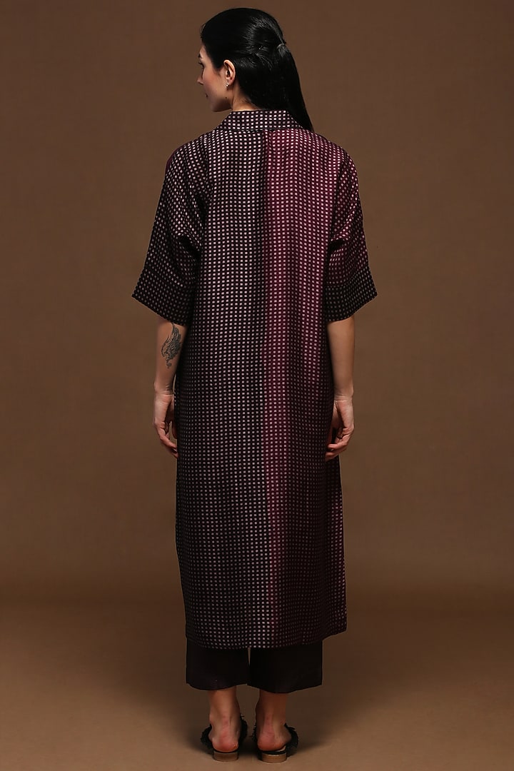 Medium Taupe Dupion Silk Kurta Set by CLOS at Pernia's Pop Up Shop