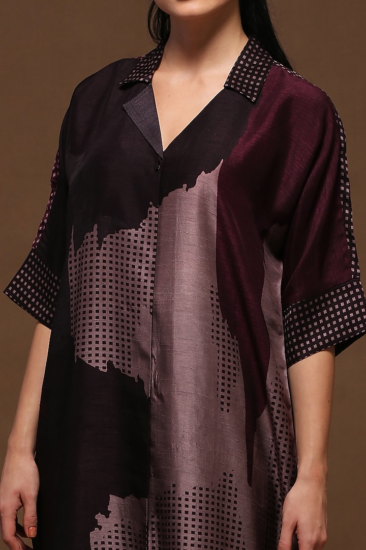 Medium Taupe Dupion Silk Kurta Set by CLOS at Pernia's Pop Up Shop