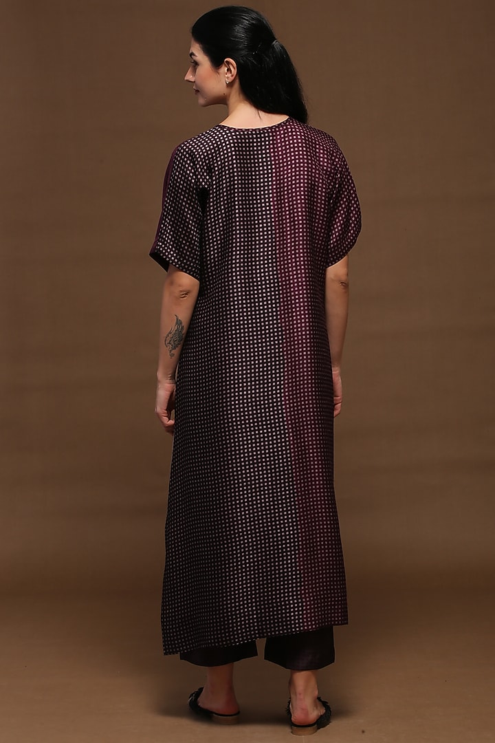 Medium Taupe Kurta Set In Dupion Silk by CLOS at Pernia's Pop Up Shop