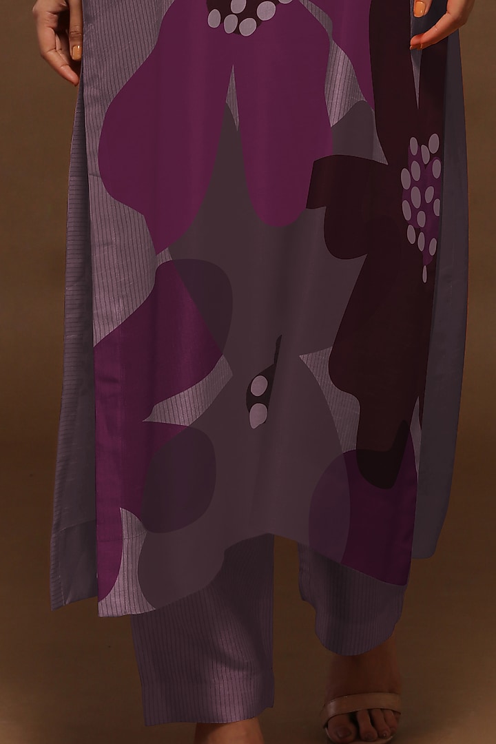 Spicy Pink Printed Kurta Set by CLOS at Pernia's Pop Up Shop