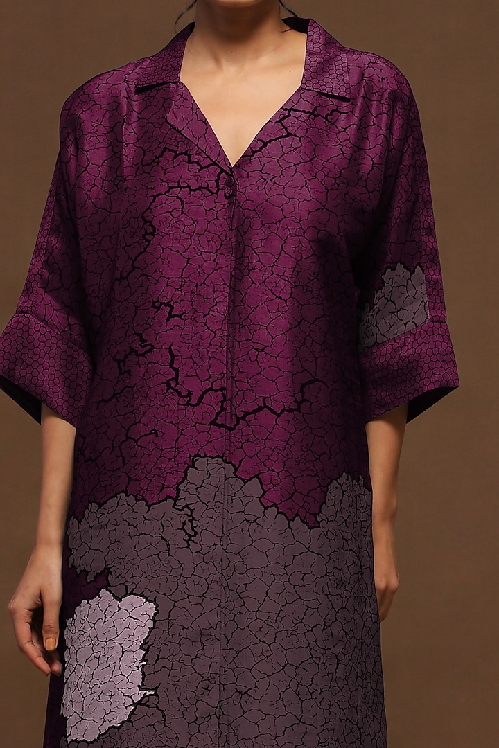 Mulberry Wood Printed Kurta Set by CLOS at Pernia's Pop Up Shop