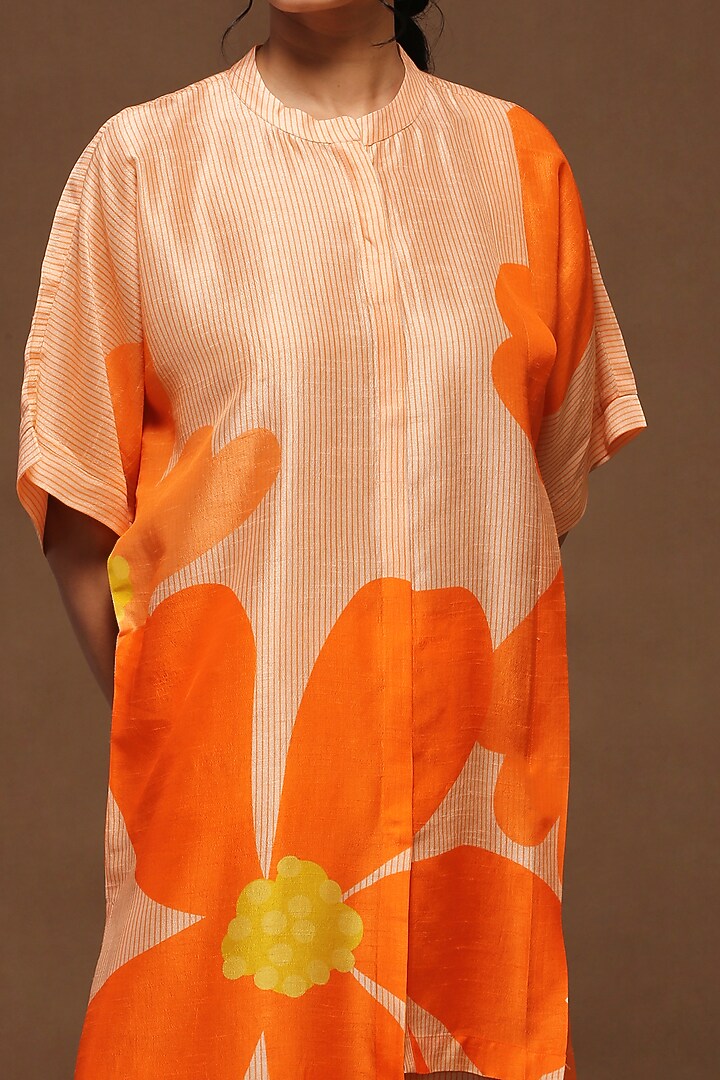Burning Orange Printed Tunic Set by CLOS at Pernia's Pop Up Shop
