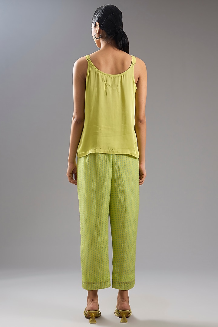 Yellow Shimmer Cupro Abstract Printed Tunic Kurta Set by CLOS at Pernia's Pop Up Shop