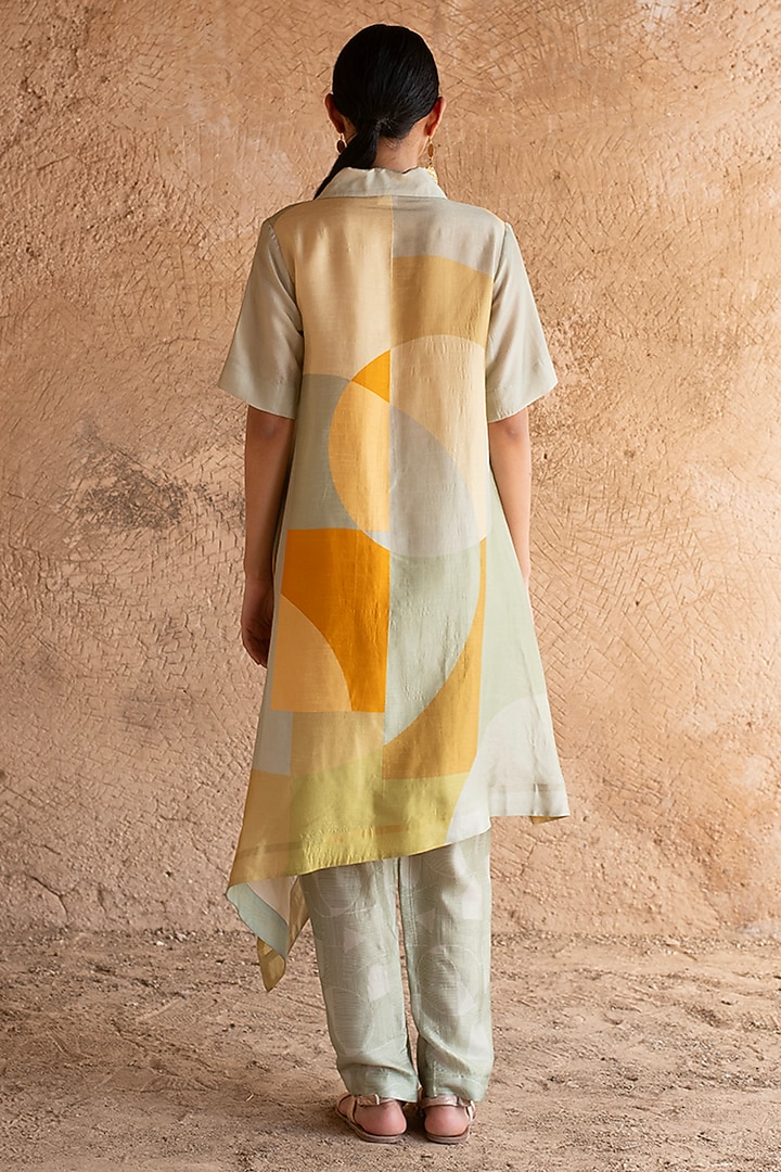 Mint Green Dupion Silk Co-Ord Set by CLOS at Pernia's Pop Up Shop