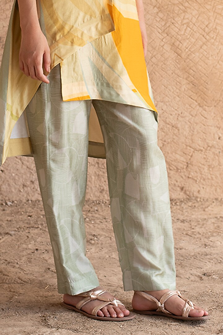 Mint Green Dupion Silk Co-Ord Set by CLOS at Pernia's Pop Up Shop