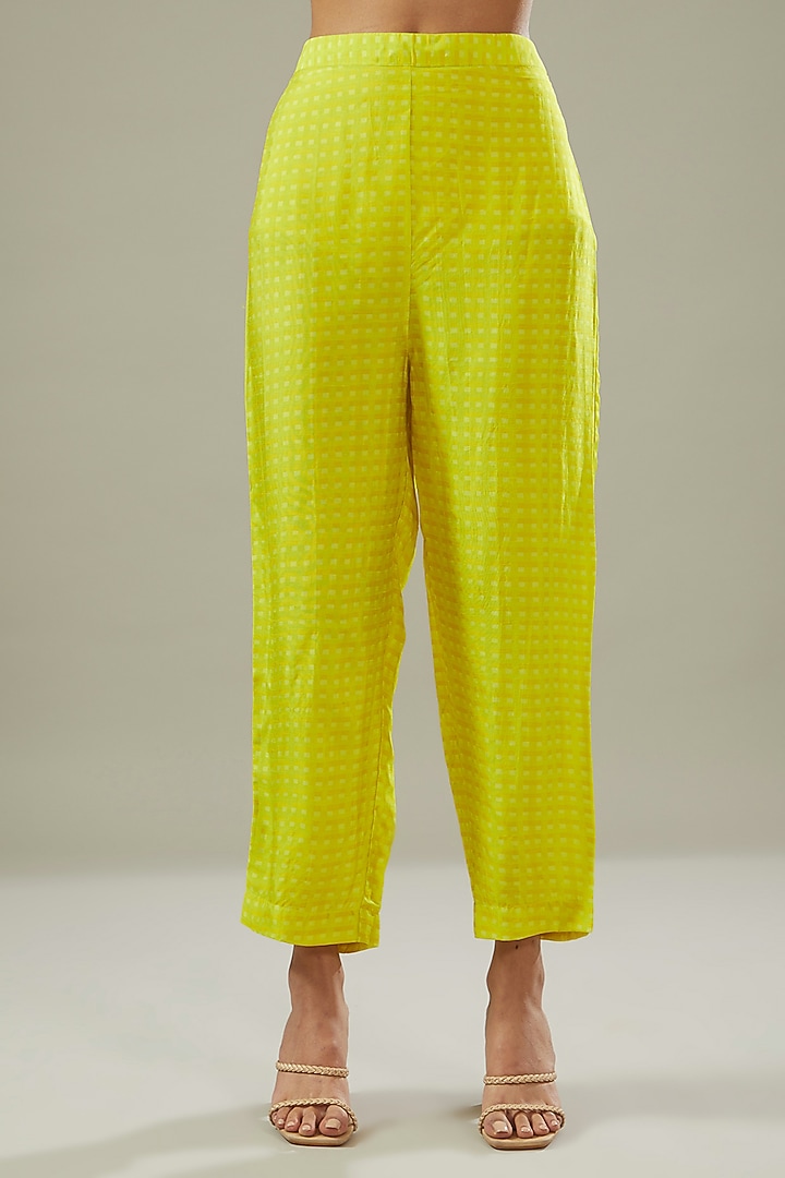 Yellow Dupion Silk Tunic Set by CLOS at Pernia's Pop Up Shop