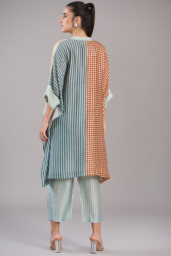 Multi-Colored Dupion Silk Floral Printed Co-Ord Set by CLOS at Pernia's Pop Up Shop