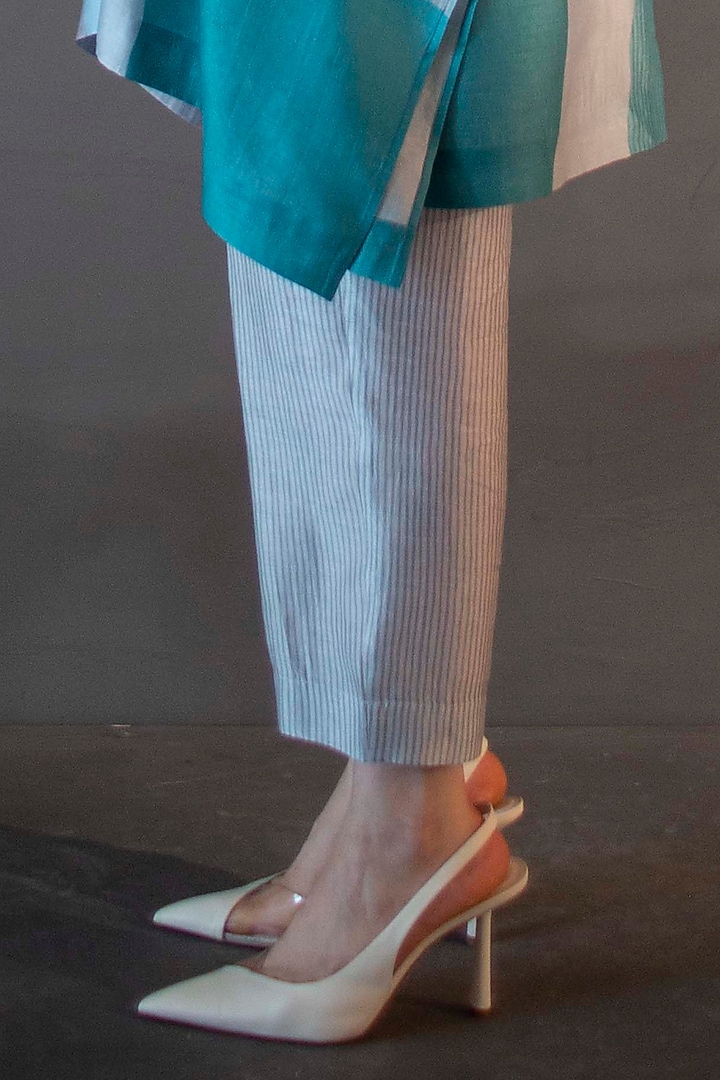 Multi-Colored Dupion Silk Printed Kurta Set by CLOS at Pernia's Pop Up Shop