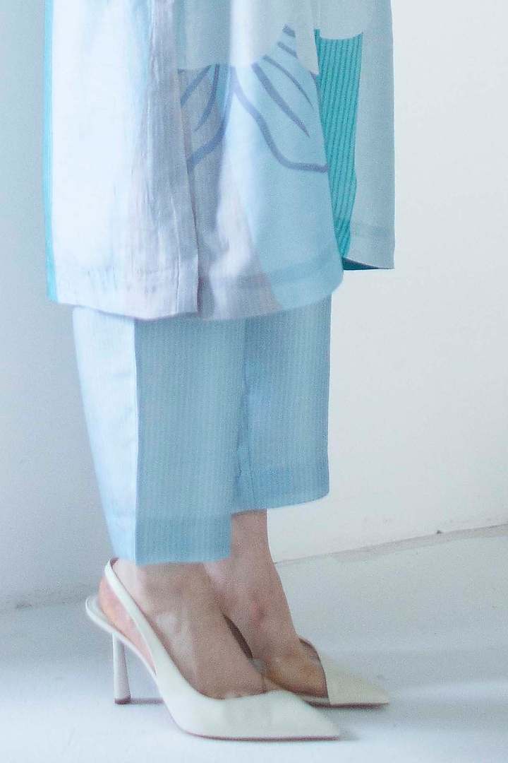 Multi-Colored Dupion Silk Printed Kurta Set by CLOS at Pernia's Pop Up Shop