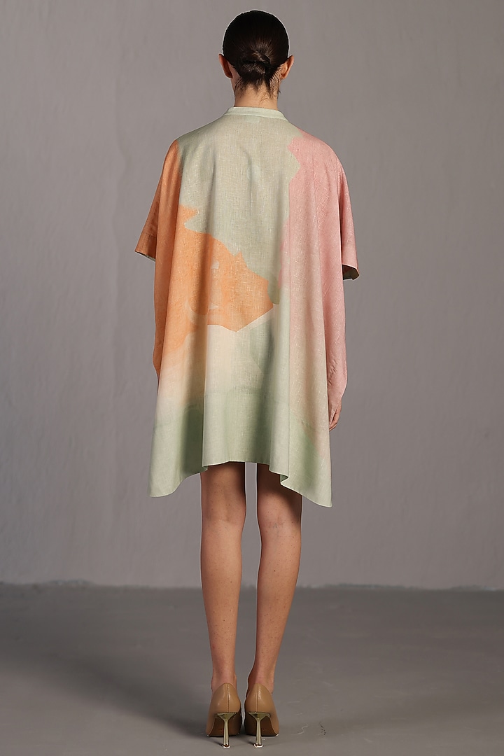 Soft Pink & Pastel Green Korean Linen Co-Ord Set by CLOS at Pernia's Pop Up Shop