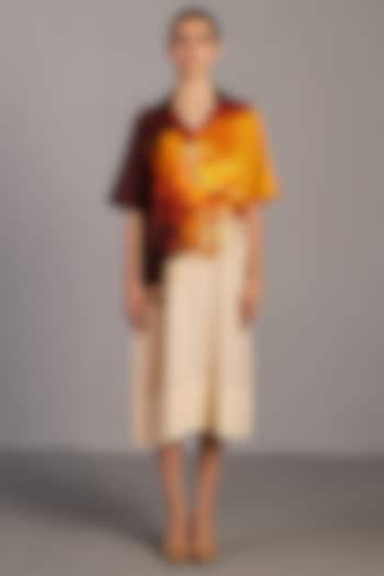 Ochre & Brown Korean Linen Maxi Summer Dress by CLOS at Pernia's Pop Up Shop