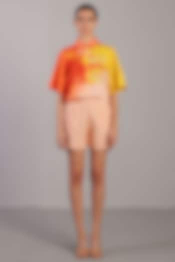 Bright Orange & Yellow Korean Linen Co-Ord Set by CLOS at Pernia's Pop Up Shop