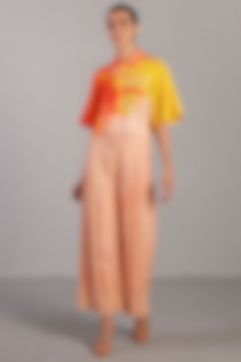 Bright Orange & Yellow Korean Linen Co-Ord Set by CLOS at Pernia's Pop Up Shop