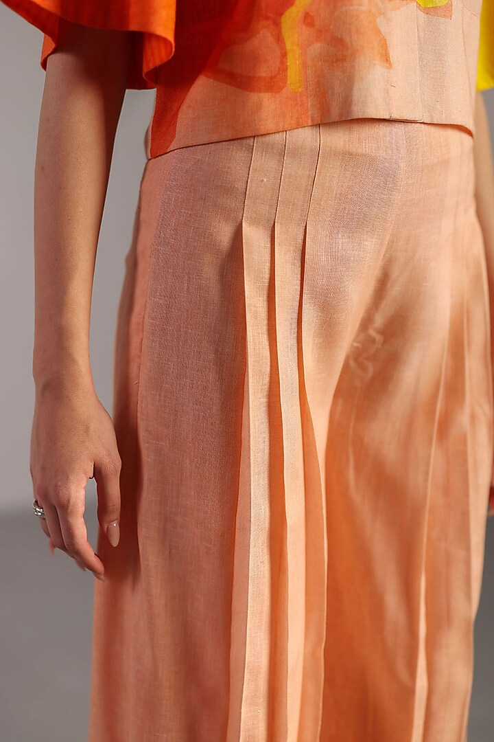 Bright Orange & Yellow Korean Linen Co-Ord Set by CLOS at Pernia's Pop Up Shop
